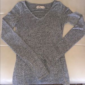 Grey fitted long sleeve